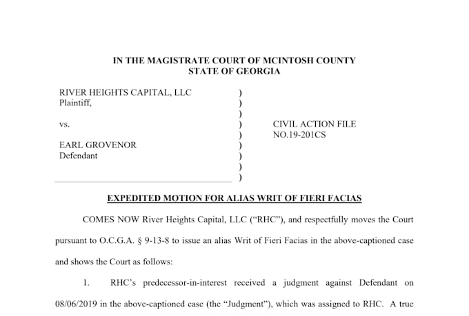 do alias fifa pleadings in georgia